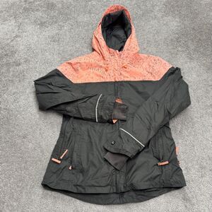 Decathlon BTWIN City 900 W Tiki Hoodie Windbreaker Jacket Women Small Gray Pink